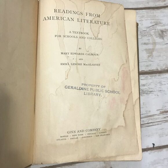 Vintage Readings from American Literature Calhoun And MacAlarney Hardcover Book - Picture 5 of 13